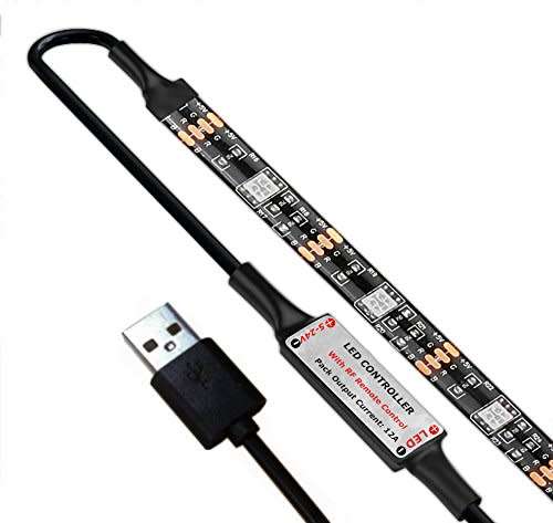 USB Powered 5m LED Black strip Light Waterproof 300 TV Backlight 24 Key Remote (5M SMD RGB 50/50)