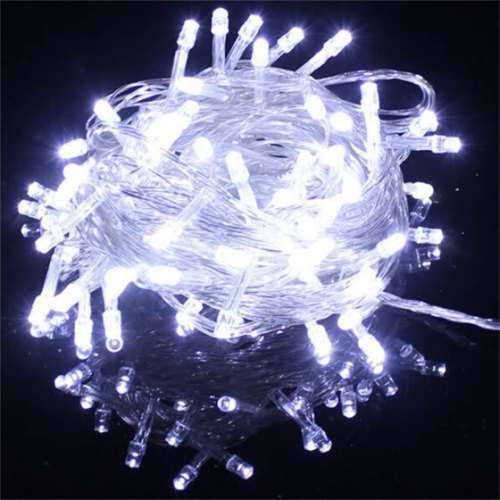 100LED - 10M Fairy light String White Color with tail plug Light String Decoration
