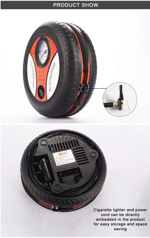 Portable emergency 12 Volt Car Tyre pump Air compressor
