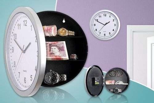 Working Wall Clock Hidden Compartment - Secret storage Box - 2 in 1