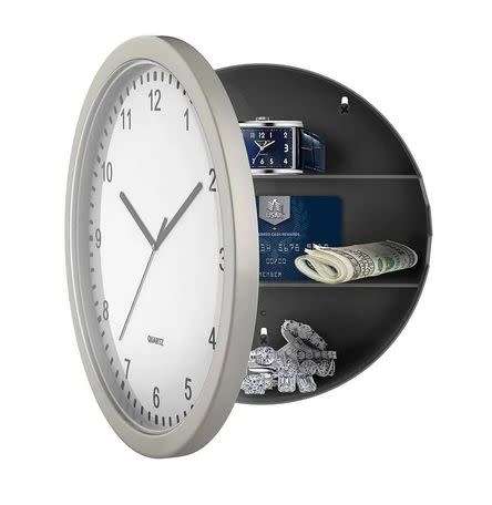 Working Wall Clock Hidden Compartment - Secret storage Box - 2 in 1