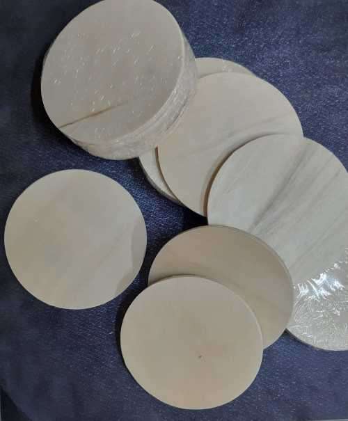 72pc Blank Wooden Coasters (diameter 98mm round) for crafts, engraving, printing etc.