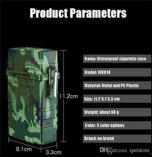 waterproof cigarette case with build in electronic lighter