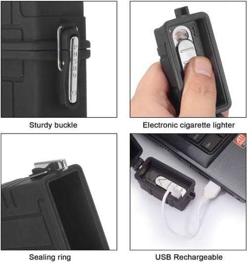 waterproof cigarette case with build in electronic lighter