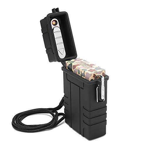 waterproof cigarette case with build in electronic lighter
