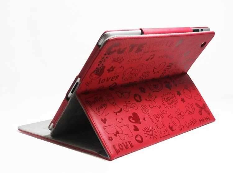 iPad 2 or 3 , "NEW" Cartoon cover, case, PU leather fabric protection - soft and smooth but strong