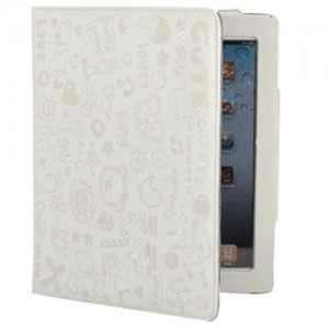 iPad 2 or 3 , "NEW" Cartoon cover, case, PU leather fabric protection - soft and smooth but strong