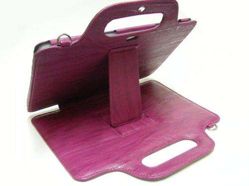 Samsung Galaxy Tab 10.1 cover, case, carry bag, shoulder bag dark pink fabric protection