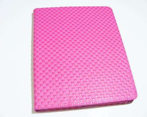 iPad 1, 2 , 3 , "NEW" cover, case,  fabric protection Pink Checkered PU Leather
