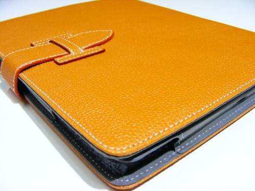 iPad 2 or 3 , "NEW" cover, case, Orange PU Leather fabric protection with inside pockets
