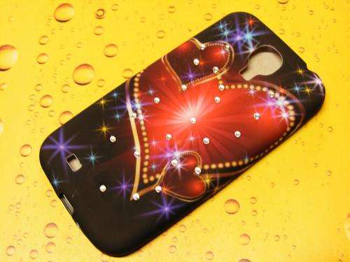 S4 Soft TPU Silicon Back Case rhinestone Cover for Galaxy S4 i9500 + Free Screen protector