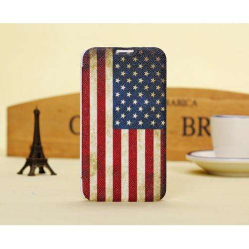 Samsung Galaxy S4 mini i9190 Quality Flip Cover , magnetic close, sleep, USA Flag, free Screenguard