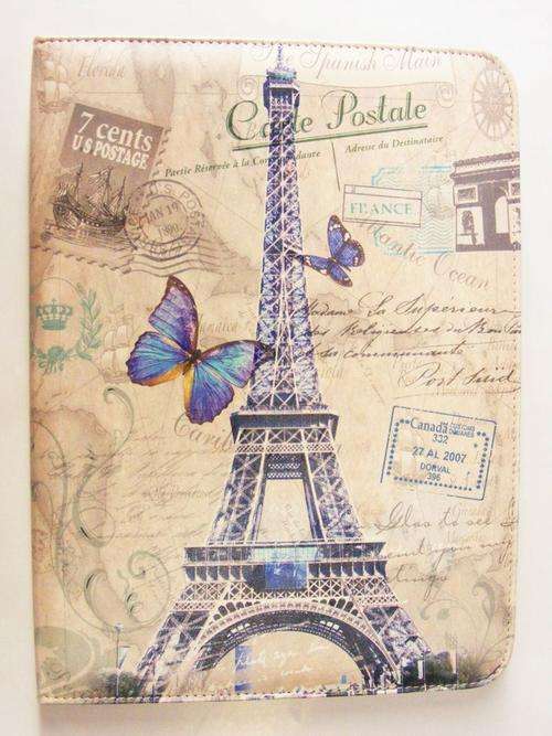 Samsung Galaxy P601 Tab Book cover, Paris Eiffel Tower Design, fabric  for P601