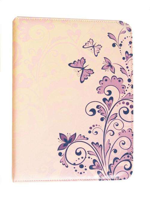 Samsung Galaxy Tab 2 Book cover,Butterfly and flower Pattern, fabric  for P5100
