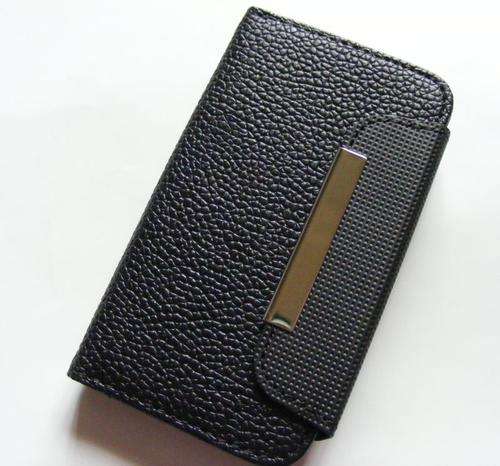 iPhone 4 G, S - Black Wallet Cover for Iphone 4G / 4S + Free Screen protector