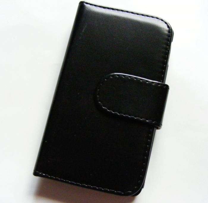 Sony Xperia GO - Black Wallet Cover + free screen protector