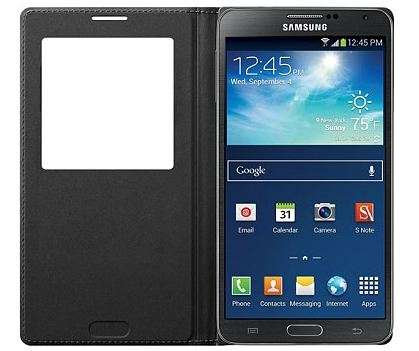 Samsung Galaxy NOTE 3 Quality Flip S View Cover interactive window, sleep,+ free Screenguard