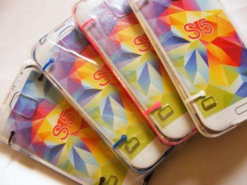 S 5 Samsung Galaxy S5, Silicon see through Back Cover + Free Screen protector