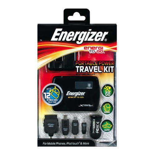 Energizer Universal Portable Power Travel Kit for Smart Phones Energi to Go XP2000K model