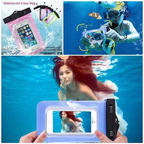 Universal 100% Waterproof PVC, Diving Bag Case Underwater Pouch - take your phone to the beach.