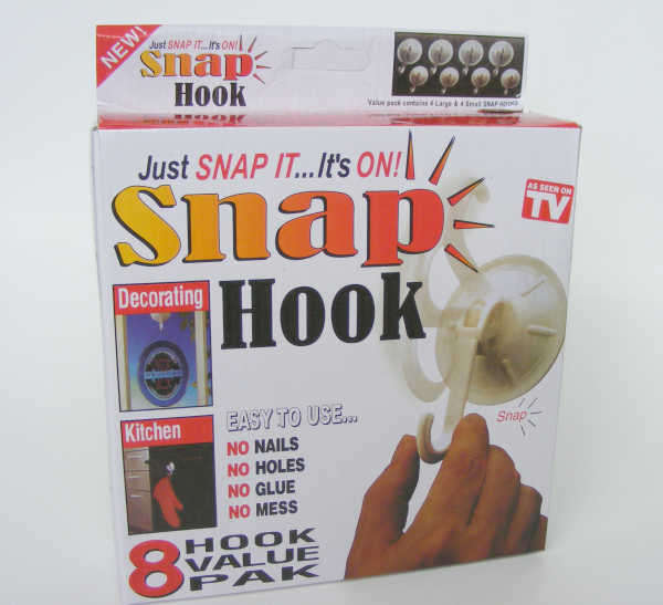 Incredible Snap Hook, 8 Hook value pack, easy and quick to use.