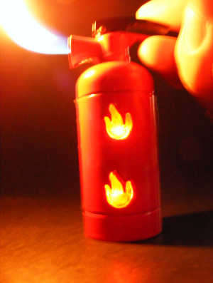 Mini Fire Extinguisher Lighter with siren sound and red flashing light - Nice To Have