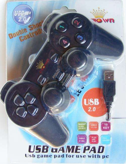 USB 2.0 Shock Joystick / Game Pad for computer games - Double shock controlled