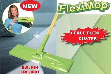 AS SEEN ON TV FLEXIMOP WITH FREE DUSTER (WITH BUILD IN LED LIGHT)