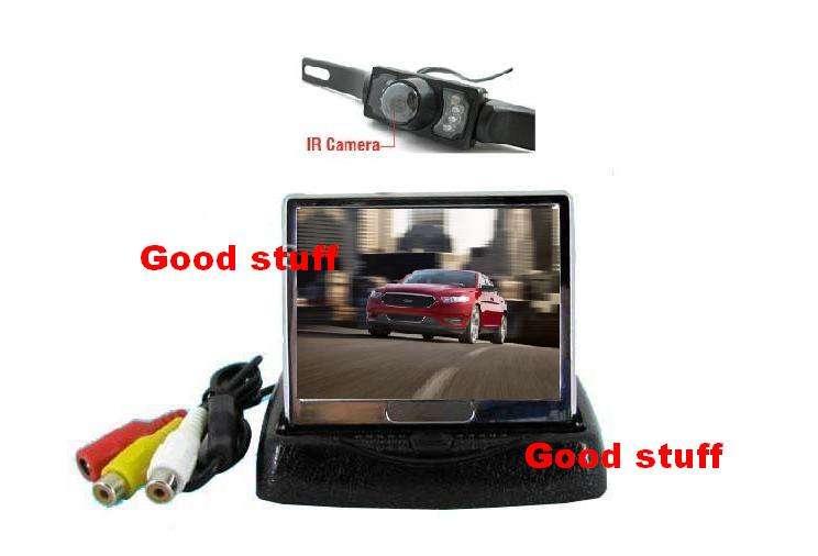 Car Rear view camera night vision and 3.5inch flip up monitor