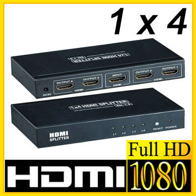 HDMI 1 to 4 Splitter  1 - 4 , Full HD 1080p