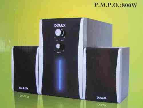 Delux DLS 2165 - P.M.P.O : 800W Multimedia 2.1 Channel Speakers - - Heartquake pumping -READ INSIDE