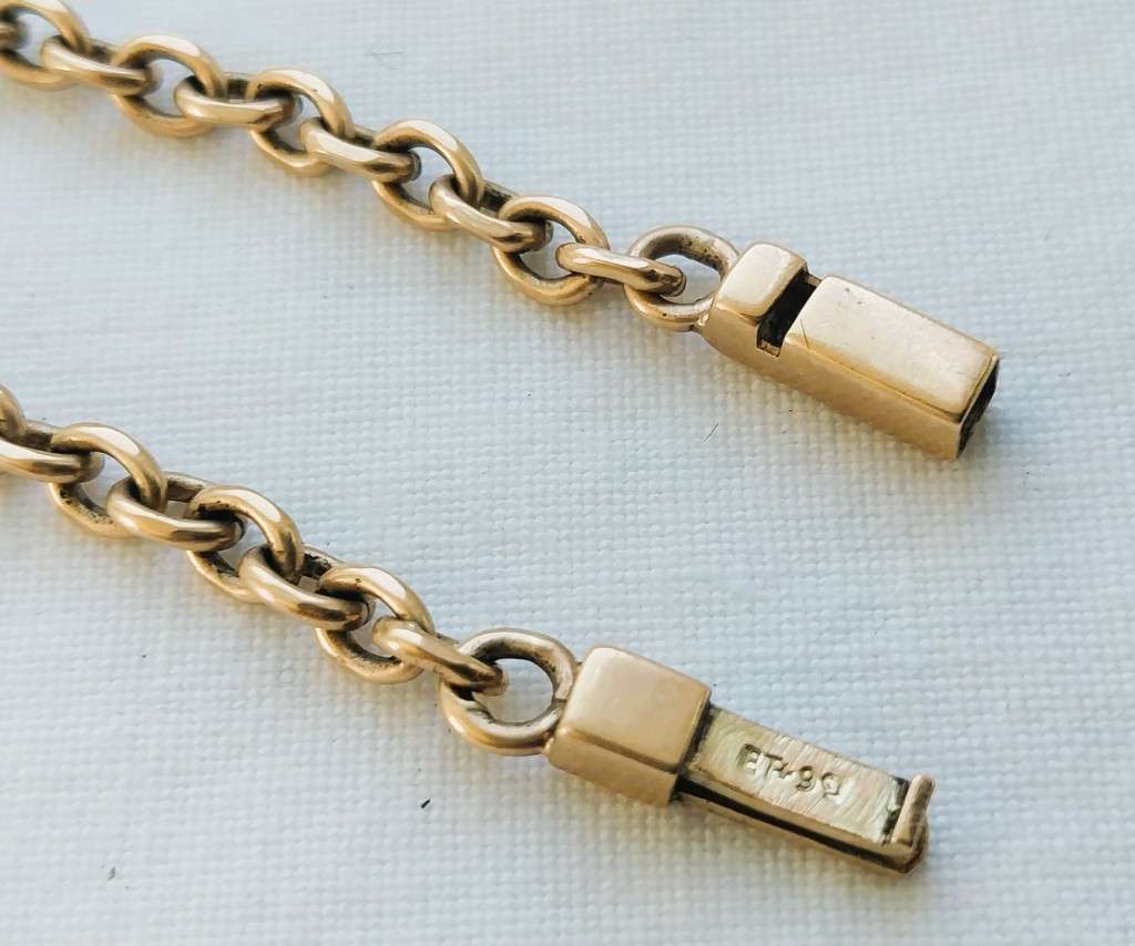 9 CT gold Belcher / Rolo chain necklace -  Unisex.