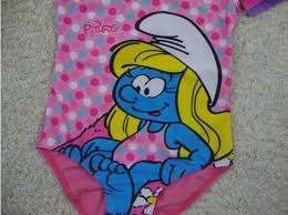 Smurf Halter neck Swimming costume swimwear 5-6 years