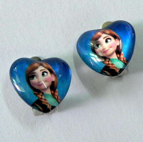 Disney frozen princesse clip on kids earrings
