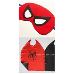 Kids costume cosplay superhero cape and mask spiderman