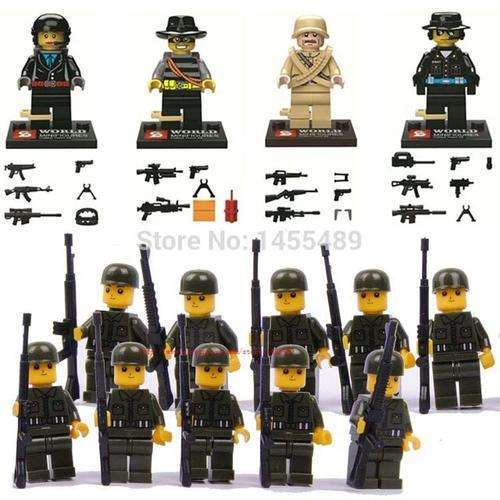 Lego building blocks military army set