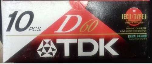 TDK D60 Audio Cassette Tapes