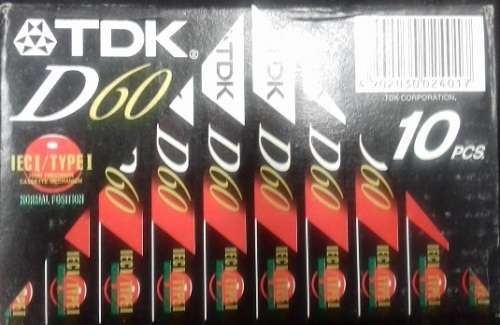 TDK D60 Audio Cassette Tapes
