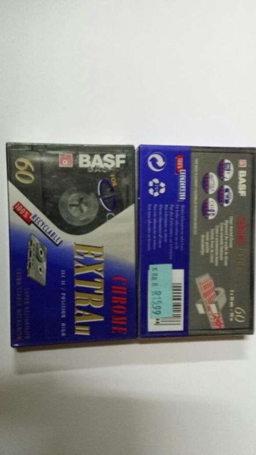 Vintage BASF Sealed Blank Chrome Cassette Tape