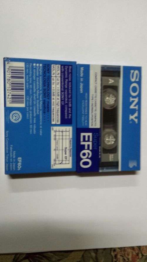 Vintage Sony Super EF60 Sealed Blank Cassette Tape