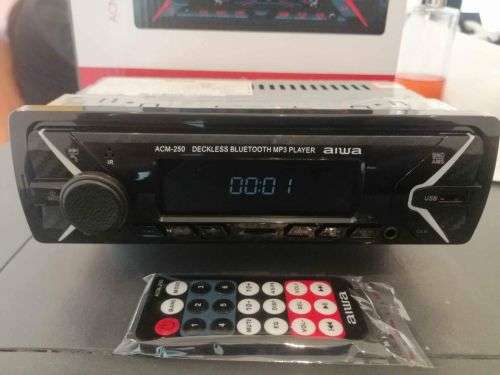 Carbon Fiber Finish Aiwa Bluetooth Mp3 USB Handfree Radio