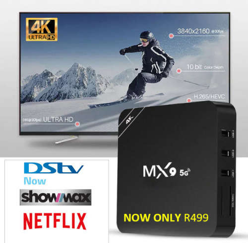 MX9 TV BOX 64GB AND 4GB RAM DSTV NOW COMPETIBLE