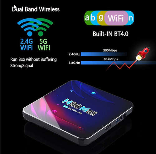 Android 11 Smart TV Box H96 Max V11 RK3318 4K Wifi BT 32GB & 4GB RAM