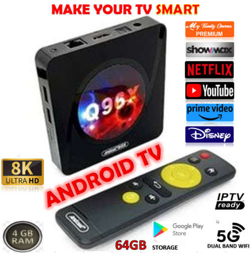Load your own choice of wallpaper with Q96X Performance Tv Box 64GB Storage 4GB Ram PLUG & PLAY