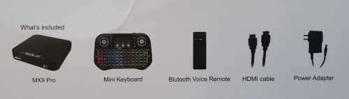 2023 Revision MX9 Pro 5G WIFI Keyboard & Remote TV Box combo