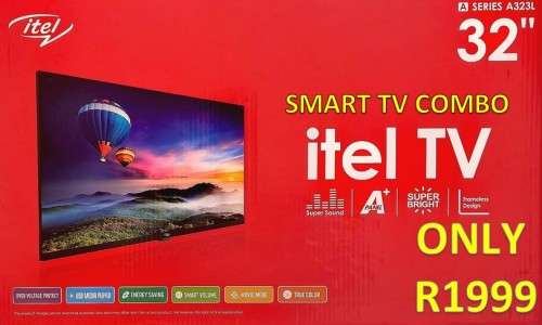 Itel 32 Inch Frameless HD Smart Tv and Tv Box Combo