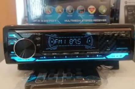 High Output Detachable Face ICE POWER CARBON FIBER Single Din Multimedia Head Unit 7 Color Change