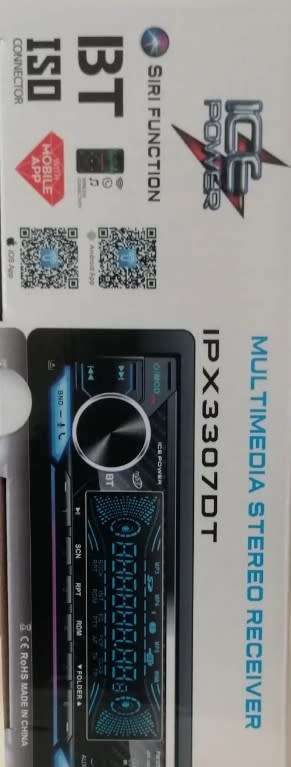 High Output Detachable Face ICE POWER CARBON FIBER Single Din Multimedia Head Unit 7 Color Change