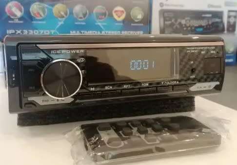 High Output Detachable Face ICE POWER CARBON FIBER Single Din Multimedia Head Unit 7 Color Change