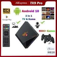 TX9 Tv BOX with GAME BOX Combo Dual Joystick Controller 64GB 9000+ with 3D games
